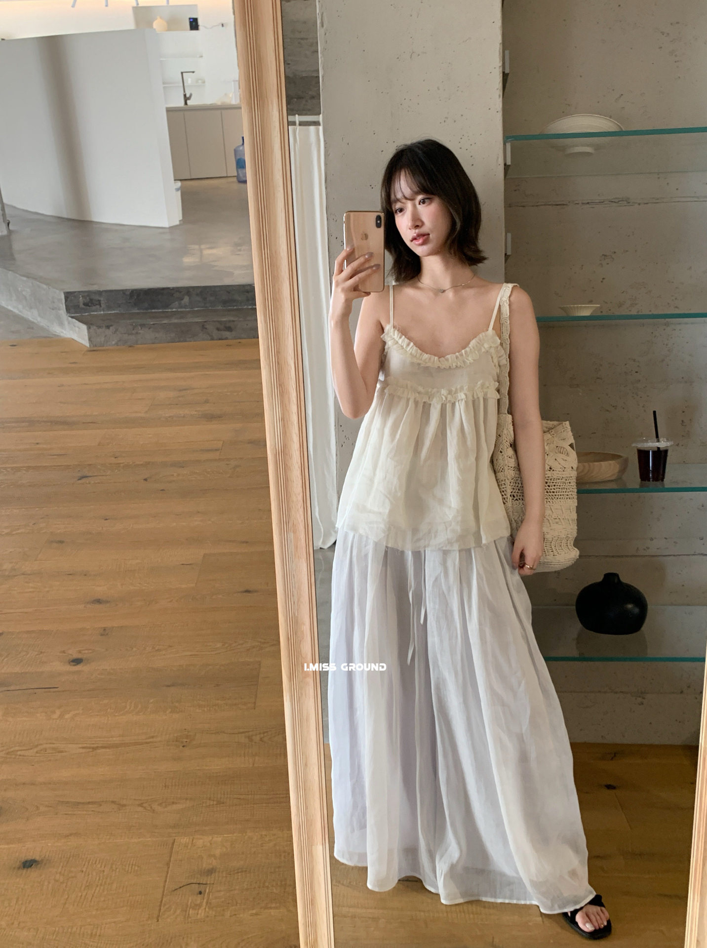 Áo hai dây nữ phong cách Hàn Quốc viền ren bèo nhún, mặc trong hoặc ngoài, che khuyết điểm, form suông — xanh đậm, xanh lam, màu hồng, Bột cam chi tiết 13