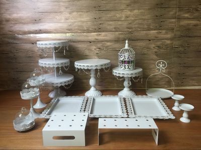 De estilo europeo de la boda mesa de postre soporte de exhibición de hierro de múltiples capas creativo pastel de cumpleaños estante de tres capas de pastelería soporte image 25