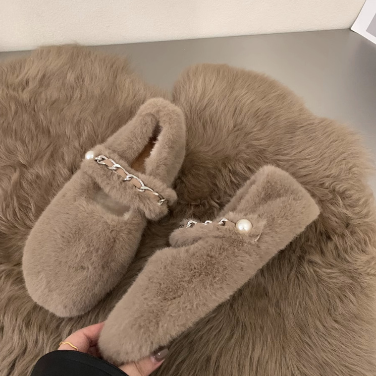 Fell-flats Für Damen Mit Dicker Sohle Winterliche Freizeitschuhe_voghion.com