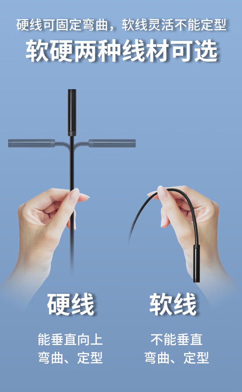 5.5mm 3-in-1 Mobile Phone Endoscope HD Camera Car Repair Pipeline Detection Industrial Inspection Probe
