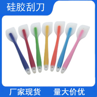 Translucent one-piece silicone spatula high temperature resistant mixing knife cream spatula cake butter scraping baking tool