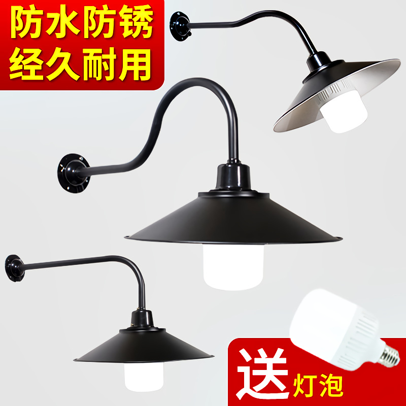 Outdoor street light canopy waterproof road curve light courtyard entrance outdoor exposed light rainproof curve pole wall light outdoor lighting lamp