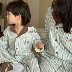 大小ロール Hey Honey 子供親子快適な綿ウールホーム服セット秋冬パジャマ 2 点セット