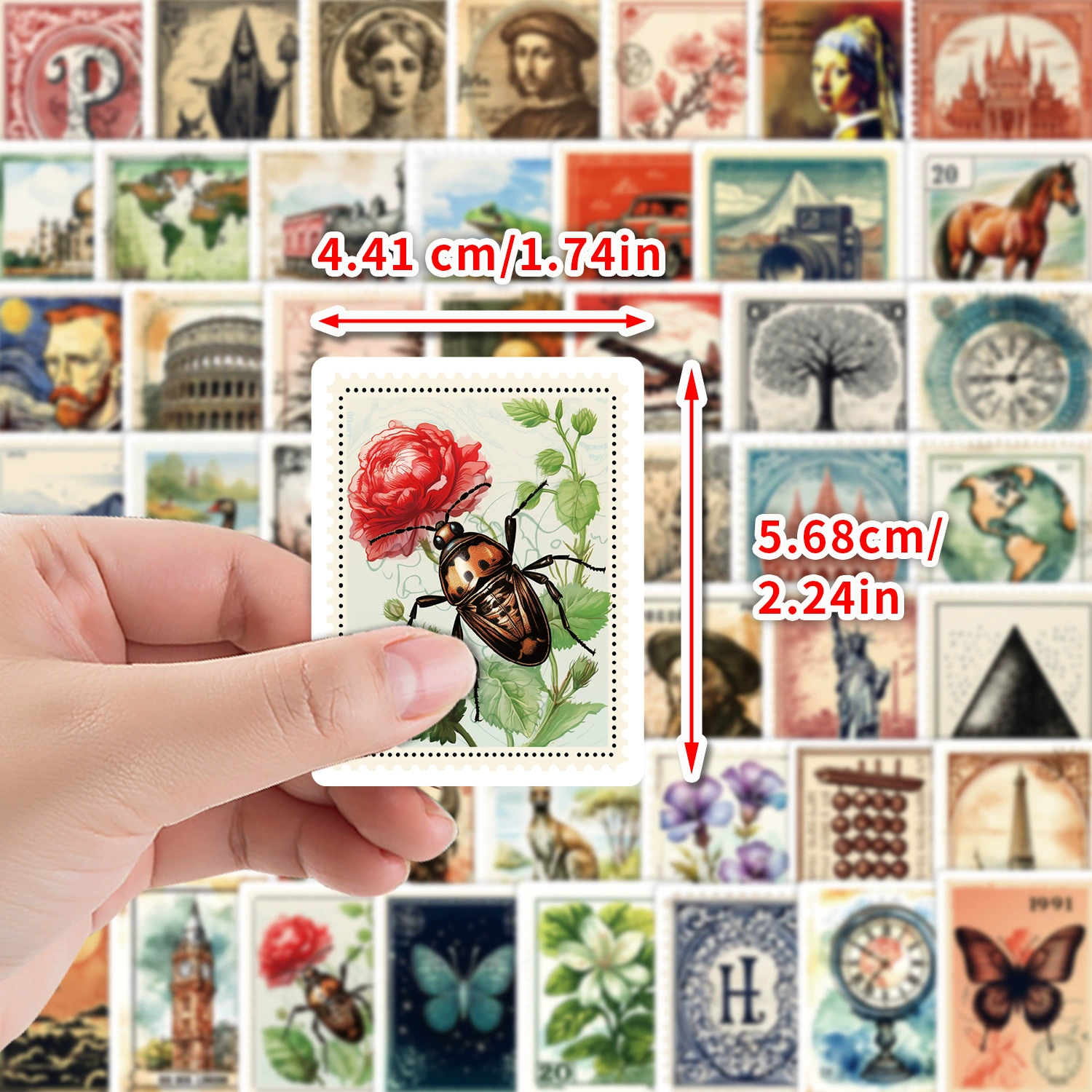 Ретро-марки в старинном стиле, наклейки, чемоданы, украшения, детские наклейки, оптовая продажа