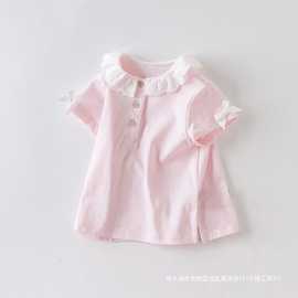女童短袖童装儿童t恤夏装新款洋气小童半袖衣服宝宝棉质体恤上衣
