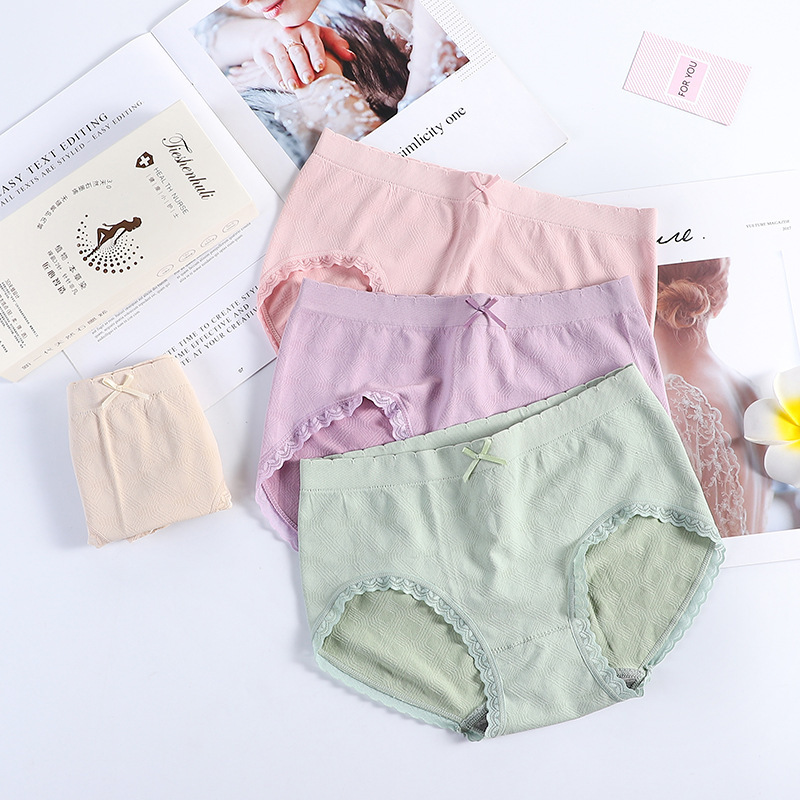 Running version jade box graphene 3.0 antibacterial briefs for women seamless mid-waist guide wet pants comfortable solid color underwear for women