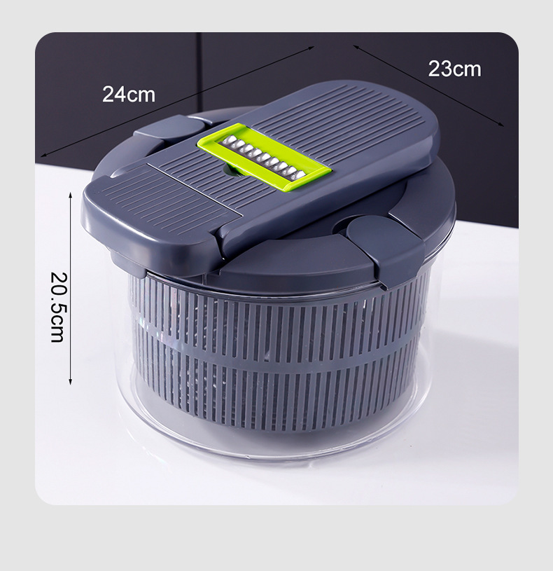 Vegetable Dehydrator and Chopper 2-in-1 Colander Vegetable Cutter Multifunctional Shredder Slicer Manual Vegetable and Fruit Salad Maker for Home Kitchen