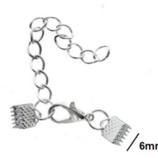 DIY Jewelry Accessories 12mm Lobster Clasp Extension Chain Tail Chain Small Water Drop Rope Clip Buckle Horse Buckle