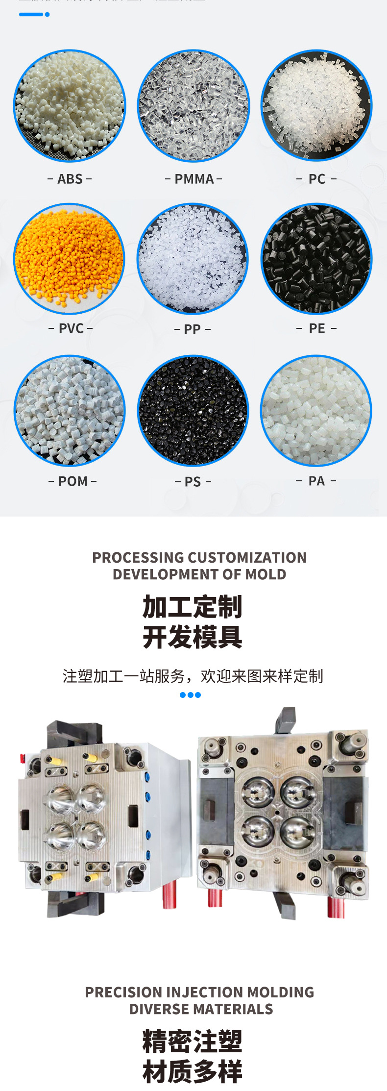 Injection Molding Mold Abs Shell Shaping Plastic Parts Custom Machine Shell Abs Knob Injection Molding Processing Factory
