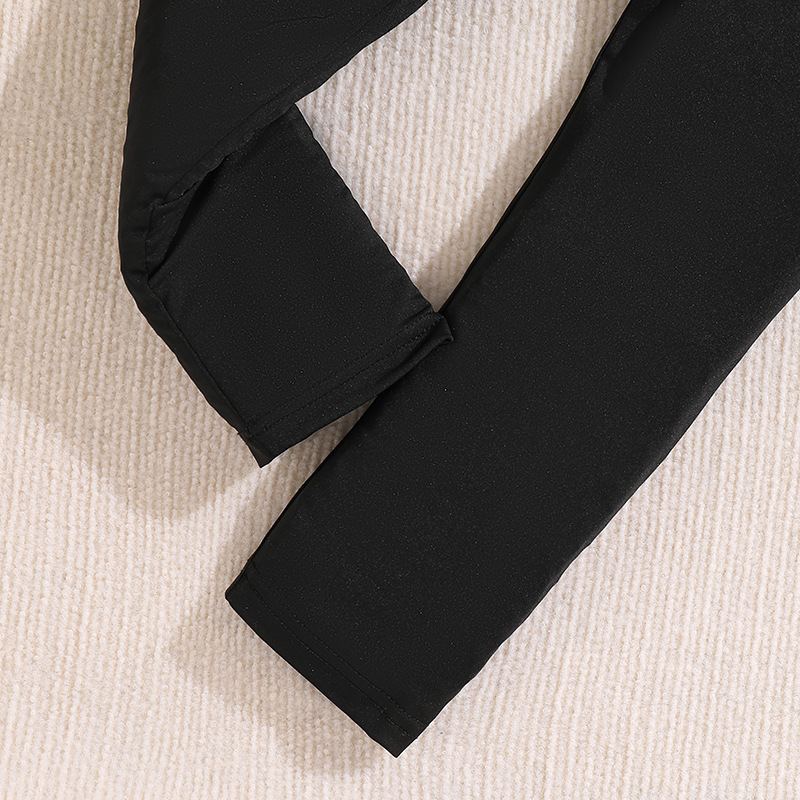 2024 Herbst neue Kollektion von Kinderbekleidung, modisches langes Hemdkleid mit Gürtel und Unterhosen-Set für Mädchen_voghion.com