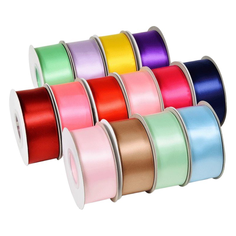 Cinta de embalaje para cajas de regalo de pastel de cinta de Yao Ming, cinta de satén de doble cara para envolver ramos, lazo decorativo para accesorios de cabello.