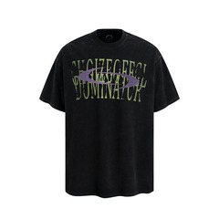 TKPA2025夏季男裝T恤美式vintage復古字母印花基礎款休閒短袖t恤