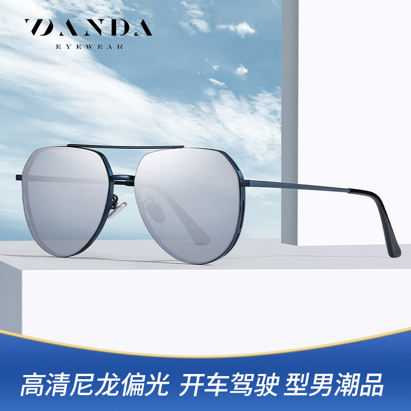 JS8517 moda colorido piloto gafas de sol Tiktok gafas de sol polarizadas de los hombres clásicos de conducción