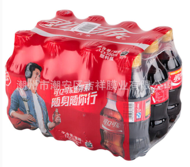 可乐瓶雪碧瓶饮料瓶纯净水矿泉水玻璃酱料塑料外包装啤酒PE热缩膜