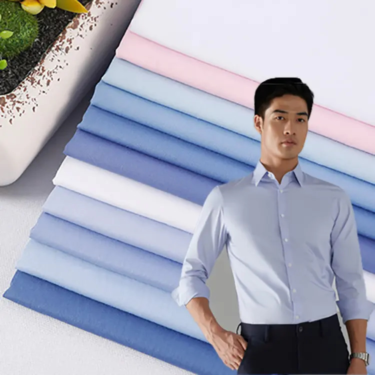 Fábrica de 120gsm Tc mezcla de tela de algodón de poliéster elástico trenzado plano / twill