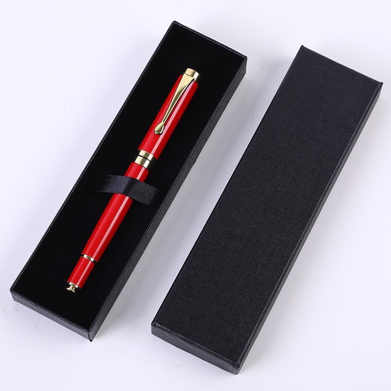 Business Gift Set Metal Signature Pen Company Annual Meeting Ballpoint Pen Office Gift Box Gel Pen with Printed Logo