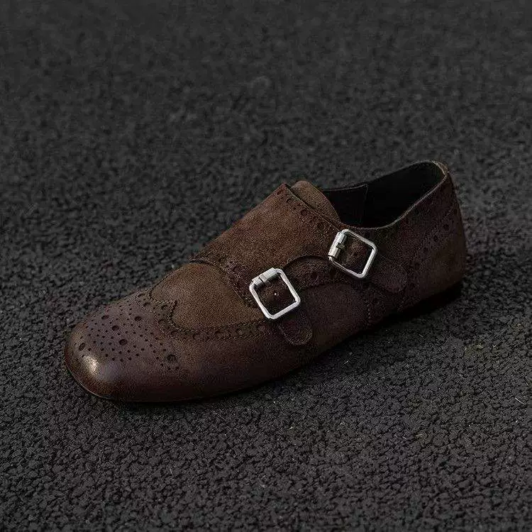 Женские туфли-броги из мягкой кожи ручной работы в британском стиле, туфли-монашки в стиле ретро, ​​маленькие кожаные туфли из мягкой кожи, лоферы на плоской подошве