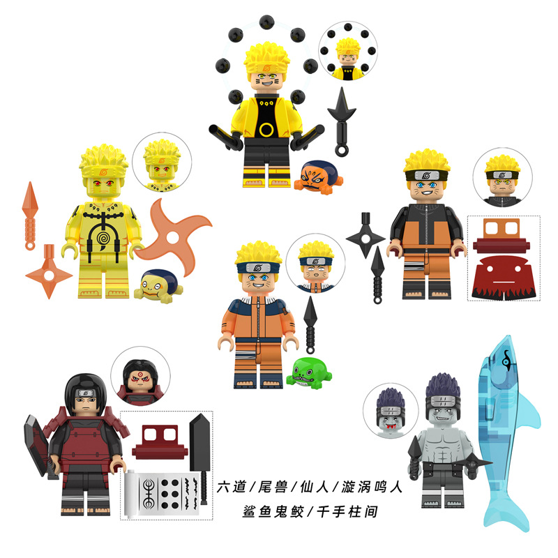 Auto Parts and Accessories: Rěnzhě Building Blocks Minifigures - kdl806-naruto-6-styles