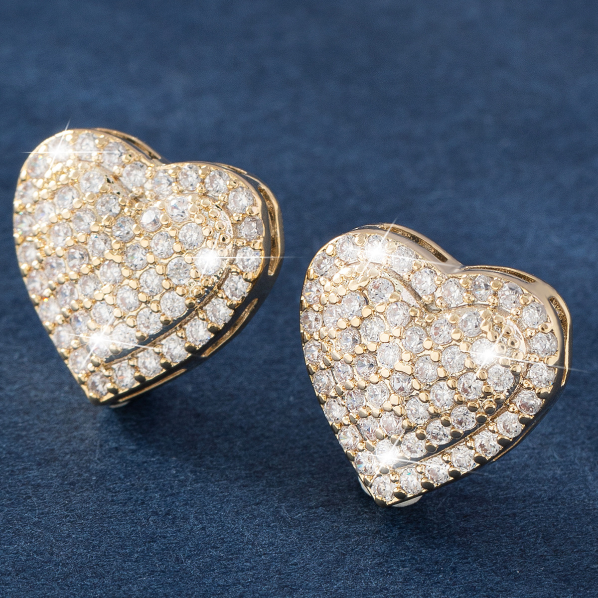 elegant cute universal copper earrings heart shaped