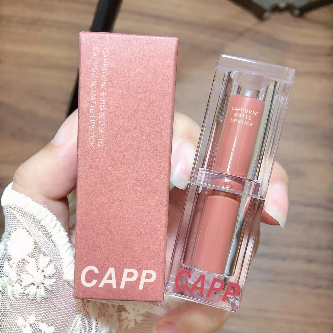 CAPPUVINI Card Bubble Vini прозрачная акриловая губная помада матовая для студентов