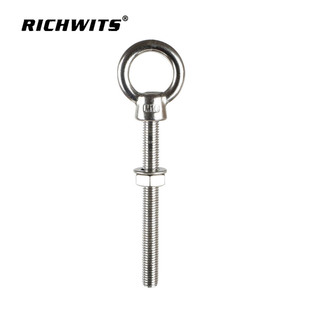 Stainless Steel 1169 Head Welded Eye Bolt Yacht Bolt Extended Threaded Rod Screw Through-Wall Lifting Wire