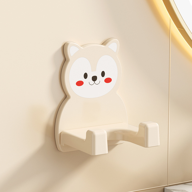 かわいいペットヘアドライヤー収納ラックパンチフリー多機能バスルームバスルームフレンドヘアドライヤーハンガー|undefined
