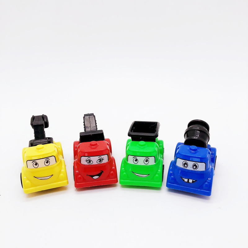 Mini pull back children's engineering vehicle toy excavator dump truck mixer excavator sugar play small toy