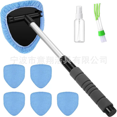 Car cleaning tools, Wholesale - 1-set-b-type-eva-sheath-6-light-blue-cloth-covers-1-100ml-bottle-1-detail-brush