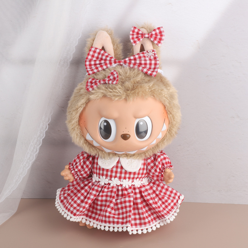 38cmラブブベビー服、ラブブぬいぐるみ服、ラブブ人形着替え、漢服スカートスーツ|undefined
