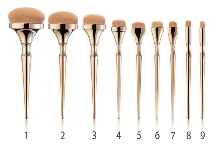 9 makeup brush set, BB cream, toothbrush type, liquid foundation, full set of _voghion.com