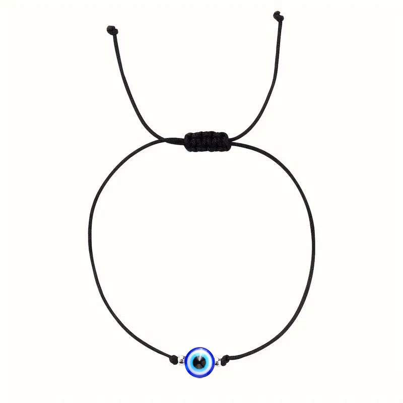 검은 끈 파란 구슬 스타일 2
