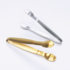 Food tongs stainless steel coffee sugar cubes ice cube barbecue food clips kitchen supplies