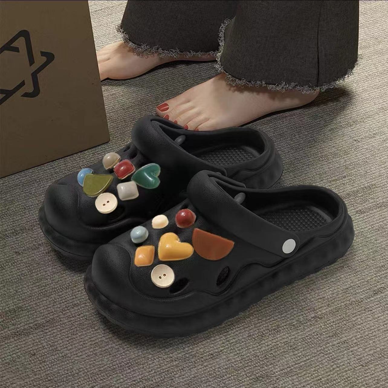 Zuecos de EVA para mujer plataforma gruesa verano