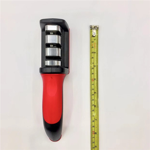 New four-stage fast tungsten steel knife sharpener, kitchen multi-functional knife sharpening tool, household kitchen knife sharpener wholesale
