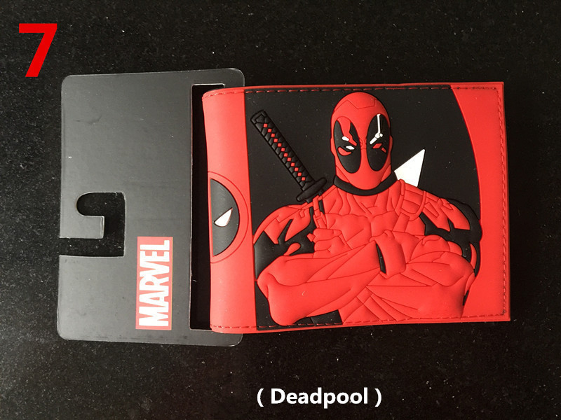 Deadpool deadpool cartera corta Marvel Avengers superhéroe pu cambio cartera