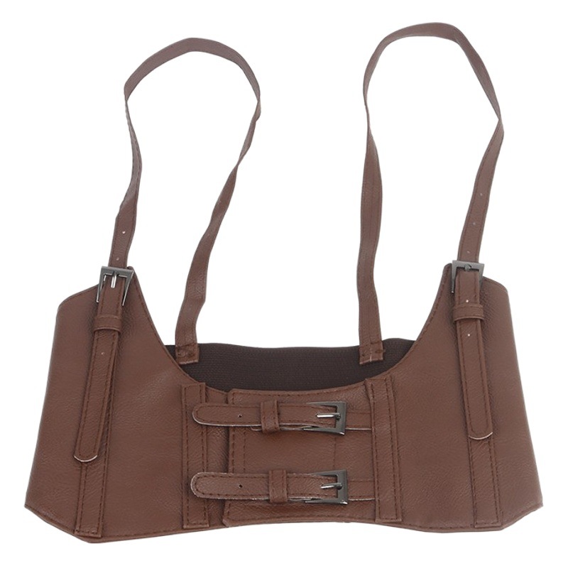 Cinturón de Cintura Estilo Punk para Mujer de Imitación de Cuero Estilo Casual para Mujer