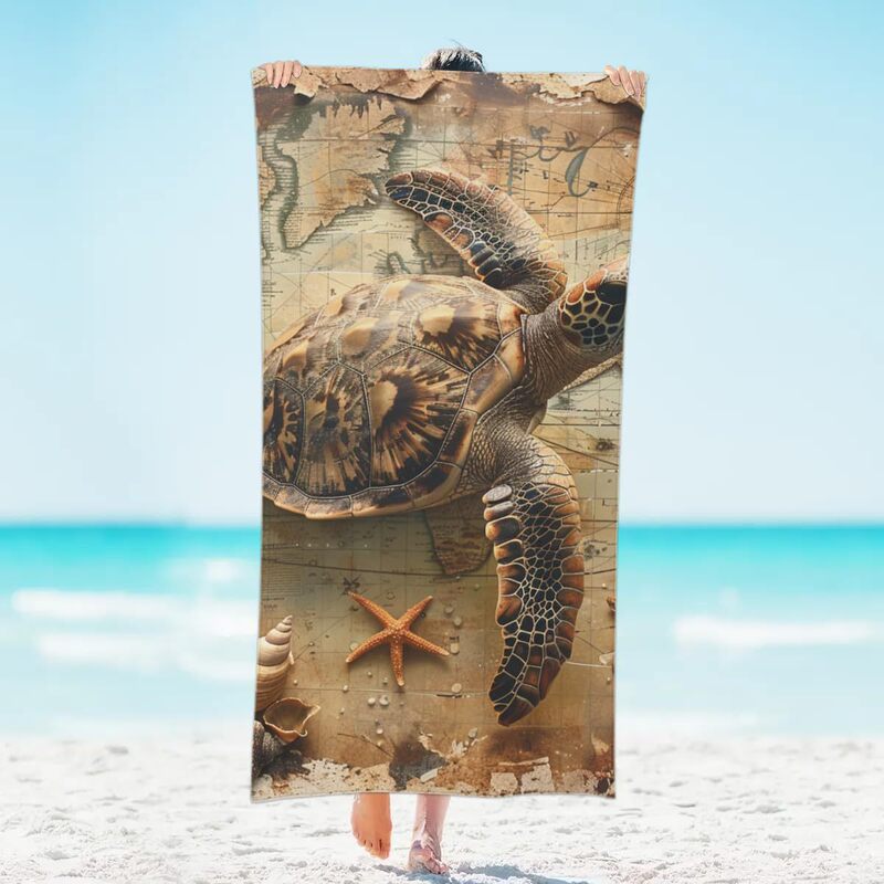 Tiger Animal Decoration Microfiber Beach Towel Thin Towel Sand Free Lightweight Quick Drying Large Travel Towel Bathroom