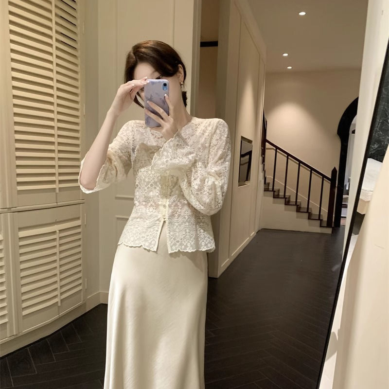 Cheese Can Be Ordered Winter Whispers Elegant Lace Bottoming Shirt 2025 New Style Light Luxury Inner Top