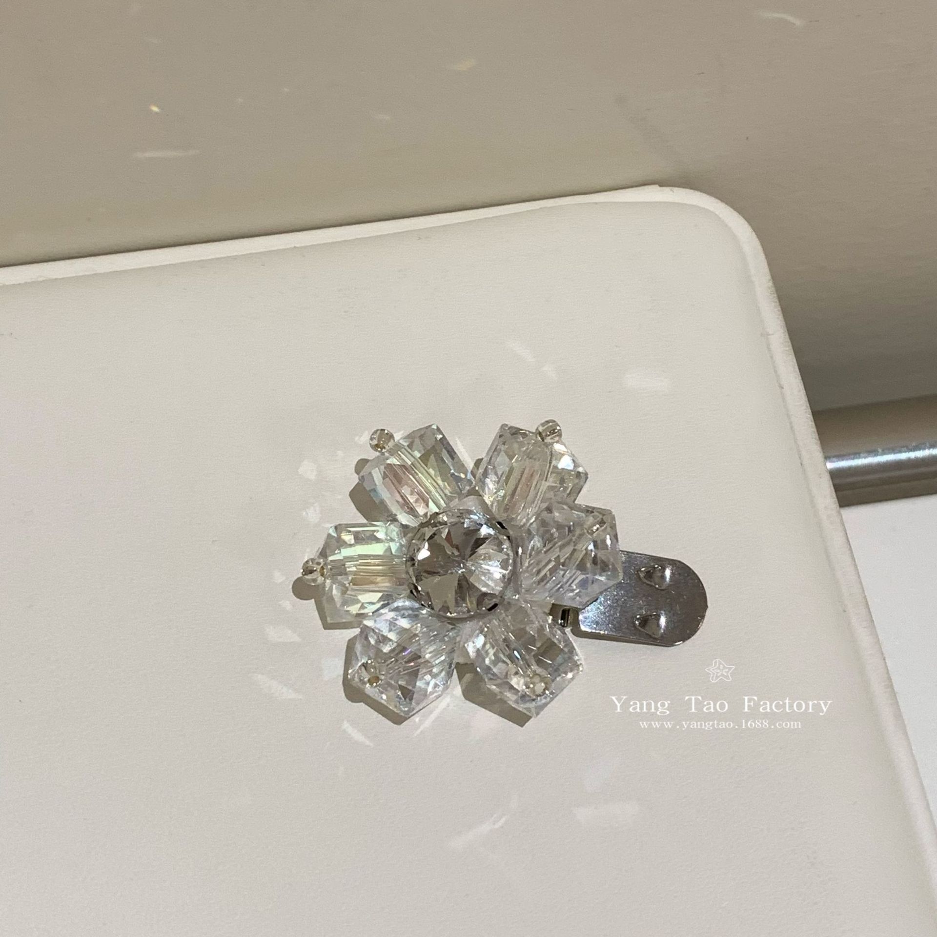 Botones de cristal de arco en zapatos de nicho flores botones de cordón accesorios de zapatos moda colgante de zapatos decoración