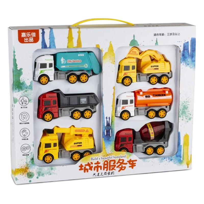 Трансграничный детский инерционный автомобиль Huili игрушечный автомобиль проект копания грузовик-смеситель мусоровоз семейный автомобиль