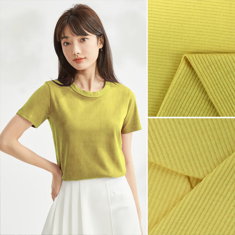 2*2罗纹随心裁180/260克人棉罗纹拉架打底衫印花底布针织面料螺纹