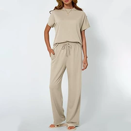 女式T恤;时尚休闲套装;休闲裤