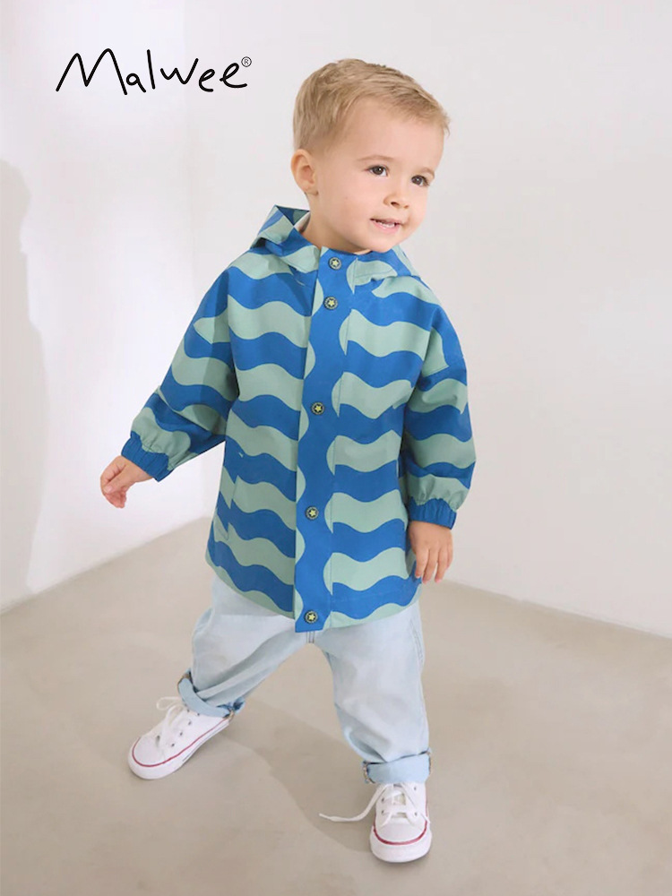 Malwee transfronterizo chaqueta de viento para niños otoño y invierno nuevo tipo de camisa encapuchada de lana gruesa Europa y América chaqueta de invierno para niños de mediana edad