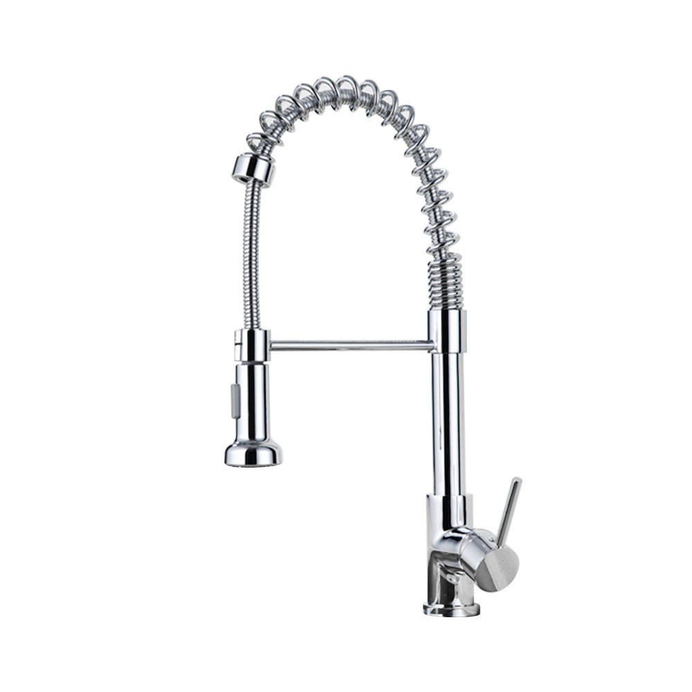 Grifos de cocina de acero inoxidable grifos de primavera transfronterizos para la cocina mayorista lavabo doble función grifos de agua caliente y fría