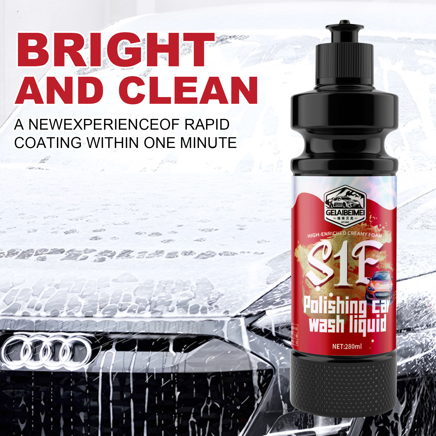 Nano cristal chapeado líquido de lavado de automóviles con cera de agua blanca para automóviles profesionales descontaminación resina de goma de mosquito de alta espuma ultra concentrada image 5