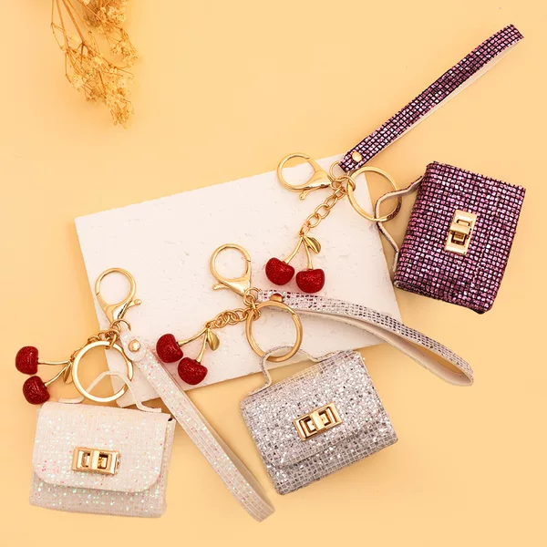 2026 New Style Bag Charms with Cherry Decorations, Multiple Colors Available, Exquisite Patterns, Cute Style Accessories