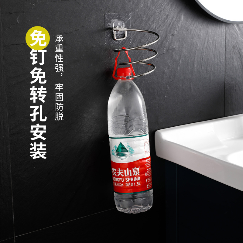Original factory stainless steel hair dryer holder wall-mounted bathroom hole-free waterproof hair dryer storage rack