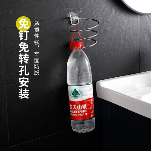 Original factory stainless steel hair dryer holder wall-mounted bathroom hole-free waterproof hair dryer storage rack