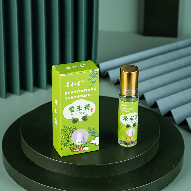 Shanhu Tang anti-mare de coche crema fresca sabor a menta 10ML botella de bola anti-mosquito mareo de barco crema refrescante procesamiento