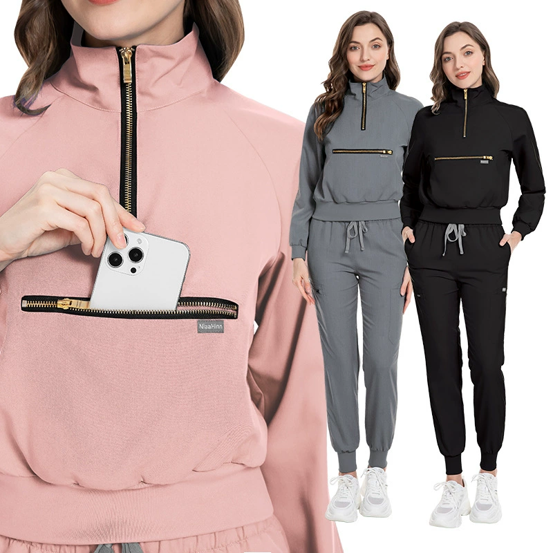 Повседневное хирургическое платье Amazon с длинным рукавом для бега, мужской и женский костюм с разрезом, больничная щетка, одежда для рук, эластичная одежда для ручной стирки медсестры